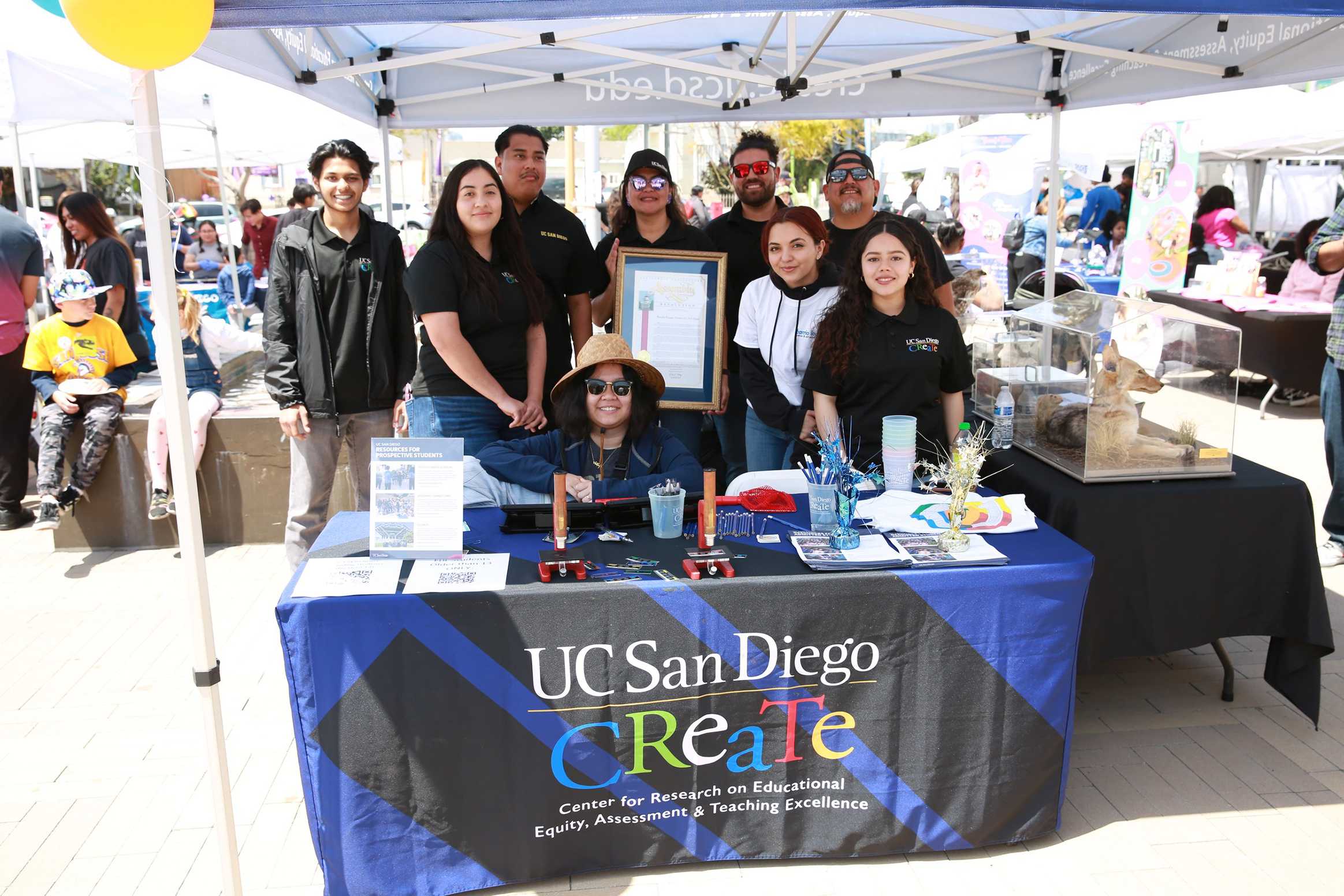 UCSD CREATE staff at the <a class="no-ext" href="http://www.barriologansae.com/" target="_blank" rel="noreferrer" />Barrio Logan Science & Art Expo</a> in San Diego, CA